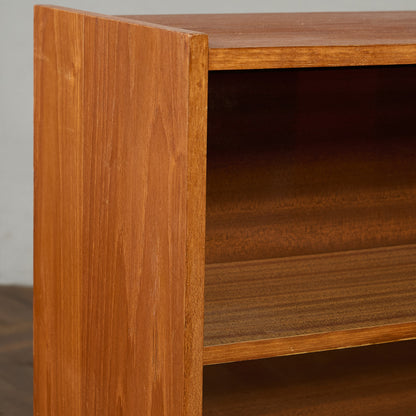 英国 ヴィンテージ ナロー ガラス ブックケース 食器棚