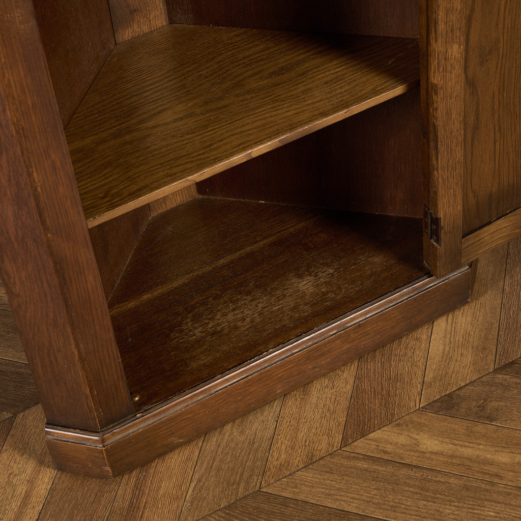 英国 クラシック オーク コーナーキャビネット