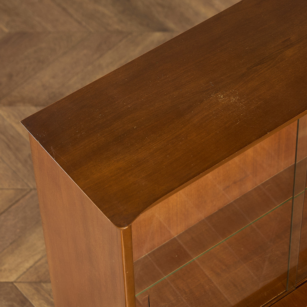 ヴィンテージ ガラス キャビネット ブックケース