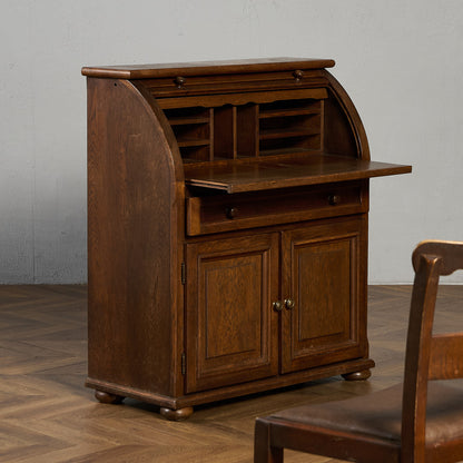 英国 クラシック ロールトップ ライティング ビューロー