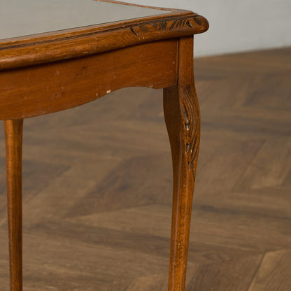 英国 クラシック ガラストップ ネストテーブル #95562