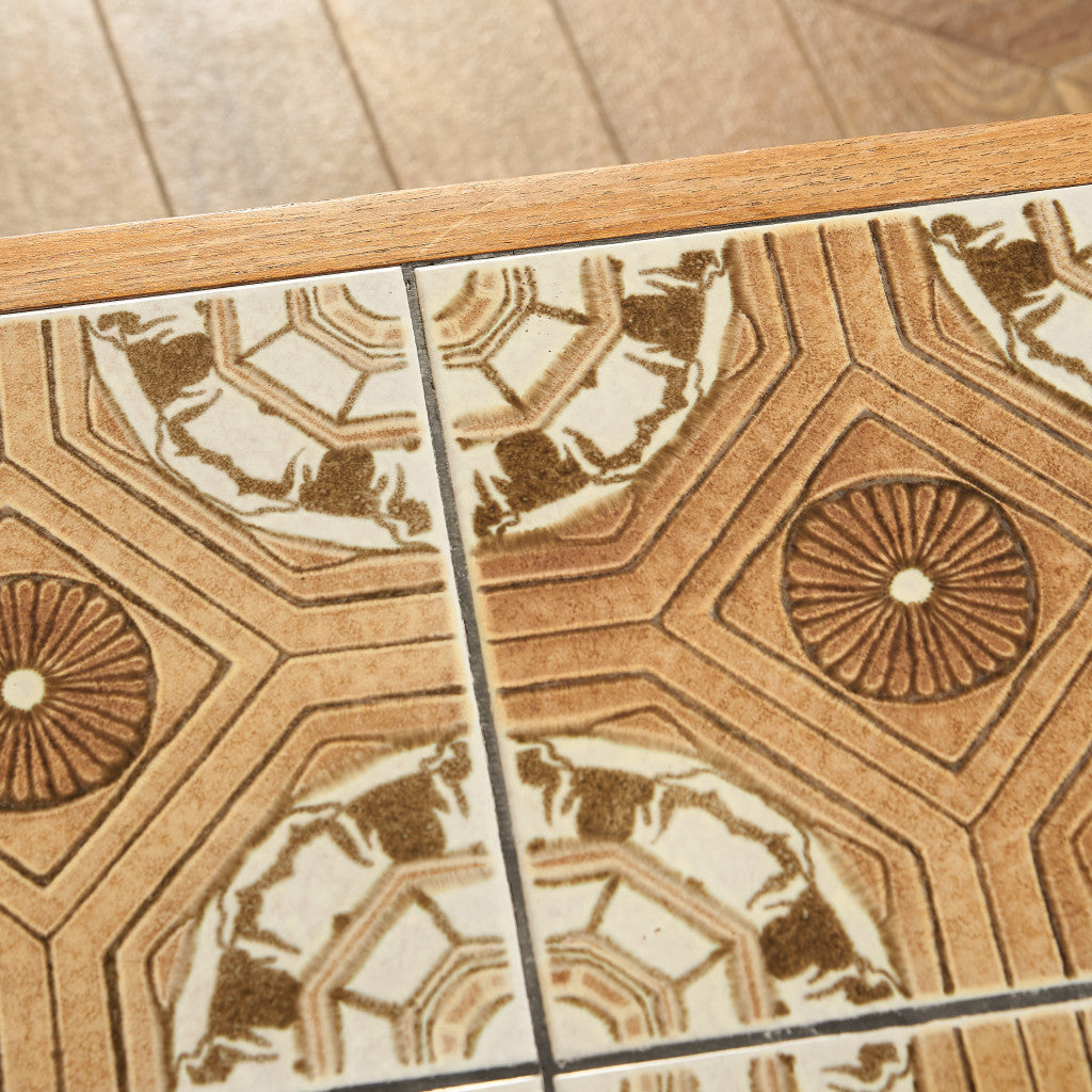 イギリス ヴィンテージ タイルトップ コーヒーテーブル センターテーブル