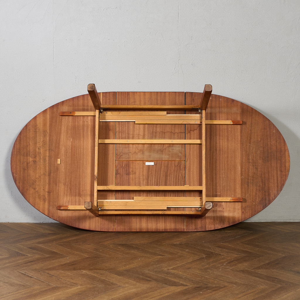 英国 ヴィンテージ オーバル ロング ダイニングテーブル #94160