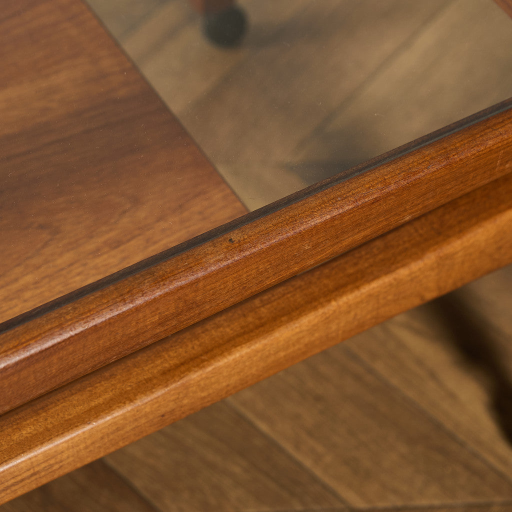 ロングジョン ヴィンテージ ガラストップ コーヒーテーブル