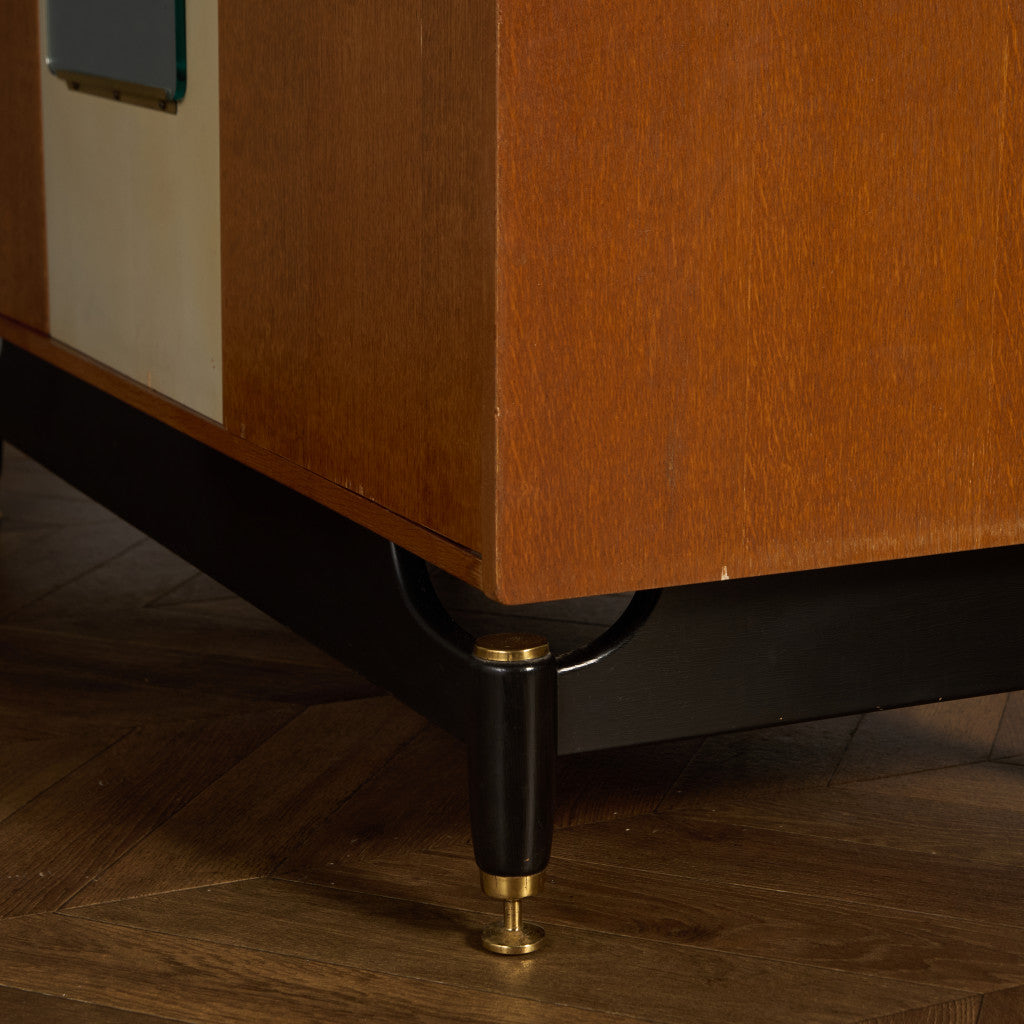 Chinese white ヴィンテージ 3ドア ワードローブ 初期ゴールドラベル