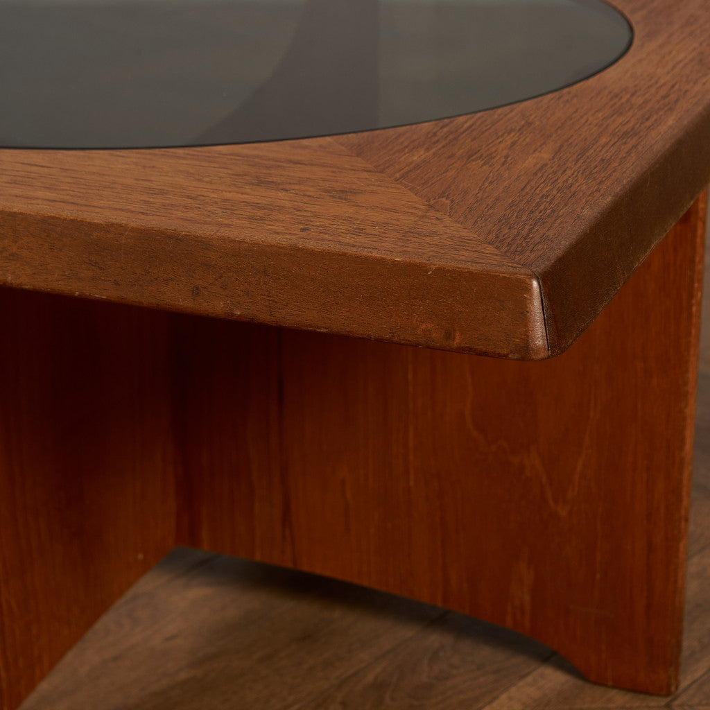 ヴィンテージ スツール付き ガラストップ センターテーブル