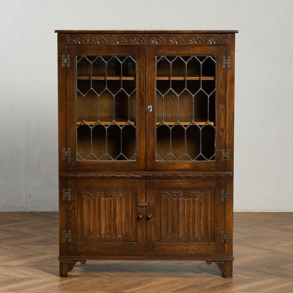 英国 クラシック オーク材 ブックケース