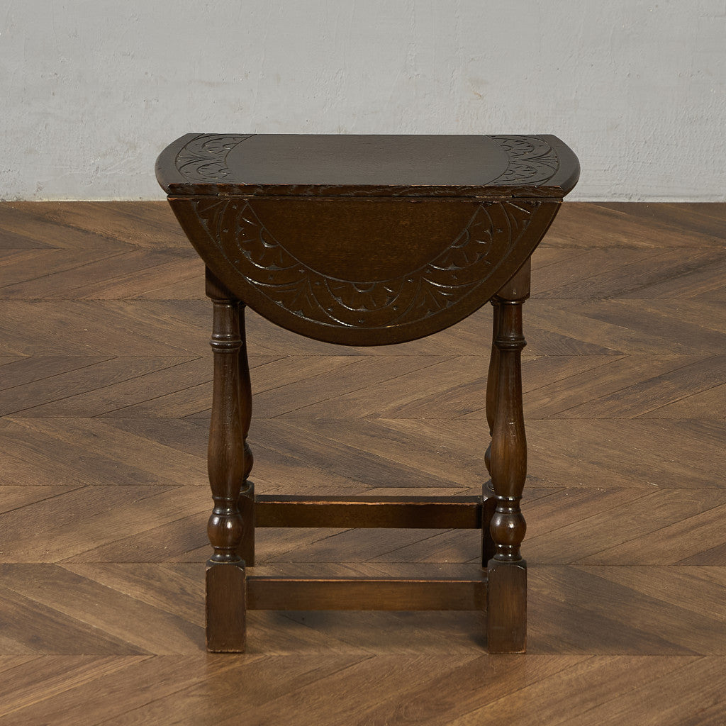 英国 クラシック ターントップ ドロップリーフ サイドテーブル