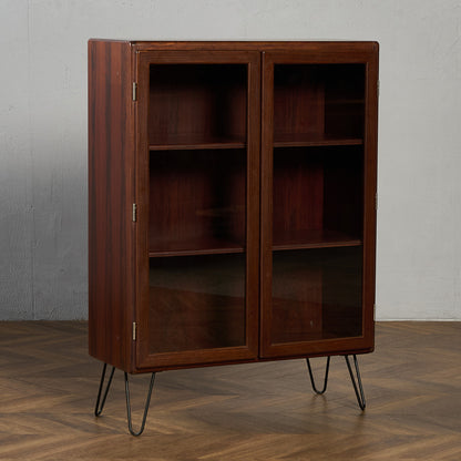 デンマーク ヴィンテージ ブックケース カスタム アイアンヘアピンレッグ