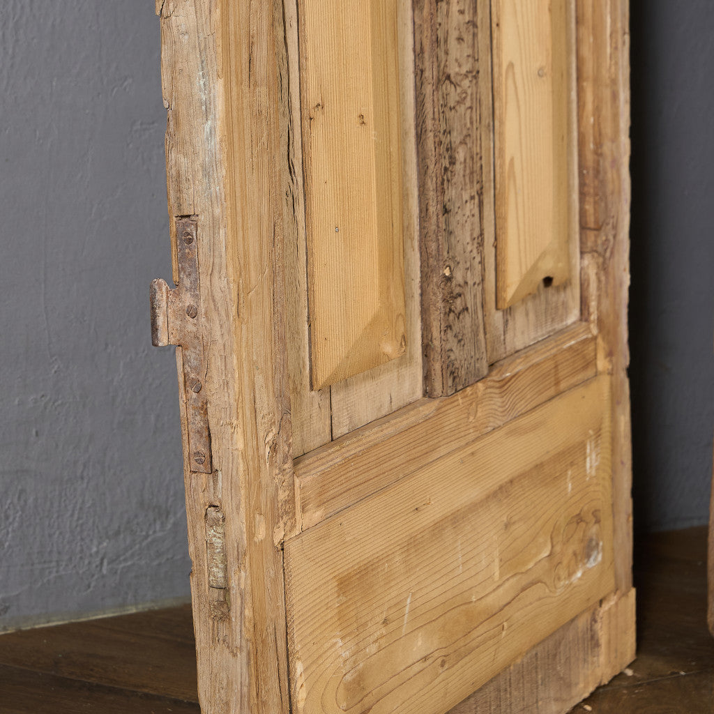 英国 アンティーク 両開き 鉄格子 ウッド ドア 2点セット