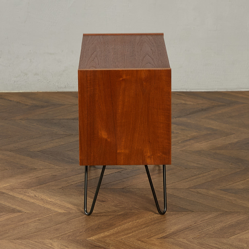 英国 ヴィンテージ ブックシェルフ カスタム アイアンヘアピンレッグ