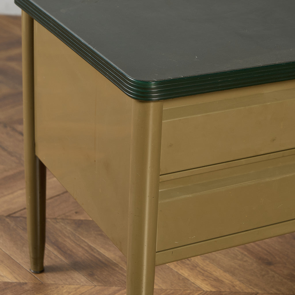 ベルギー ヴィンテージ 片袖 デスク