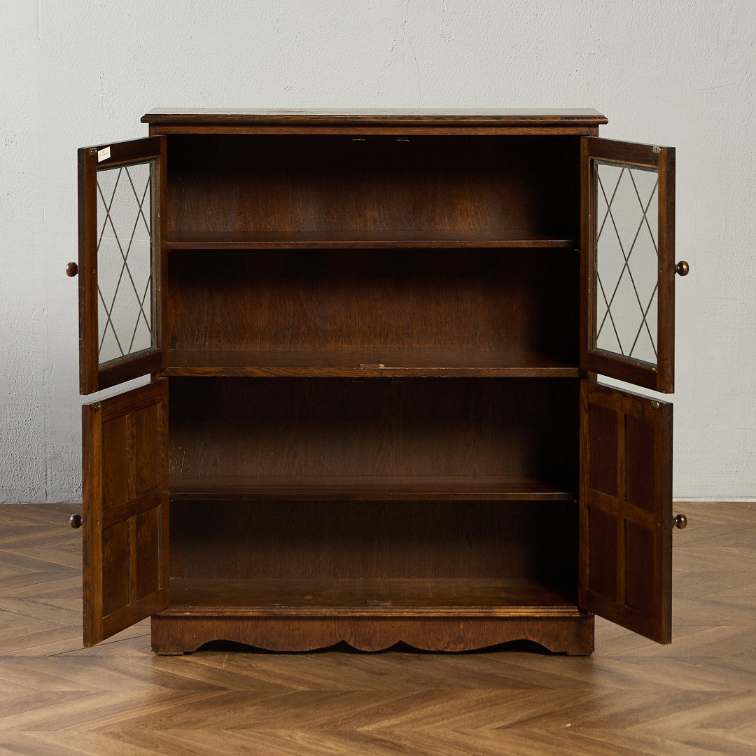 英国 クラシック オーク材 ブックケース