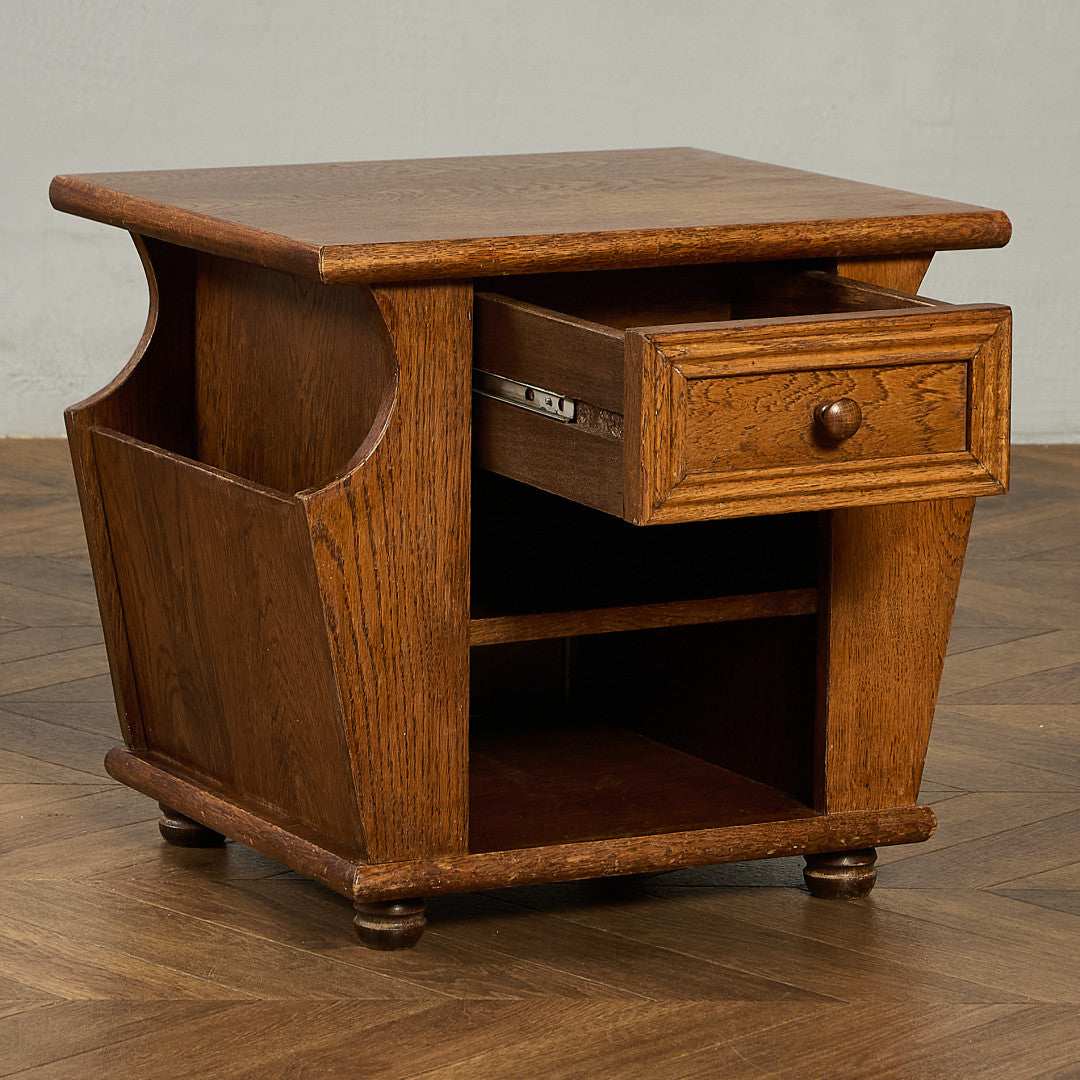 英国 クラシック マガジンラック付き サイドテーブル