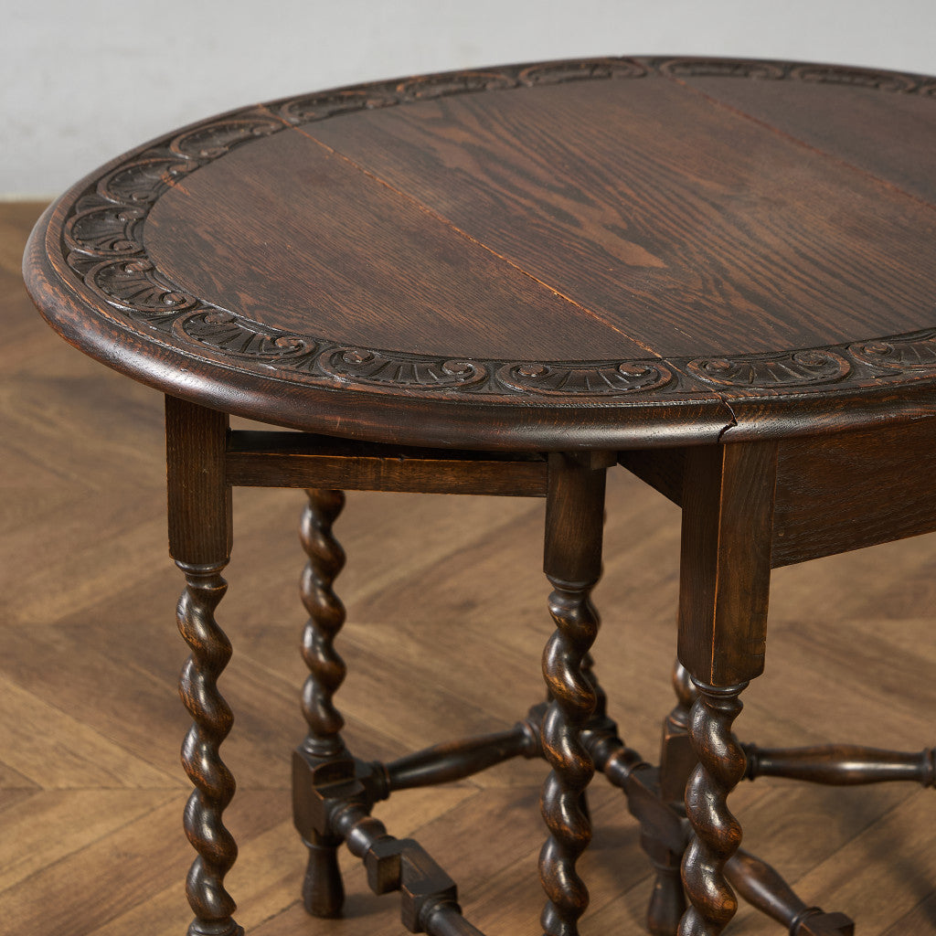 英国 クラシック ドロップリーフ ゲートレッグテーブル