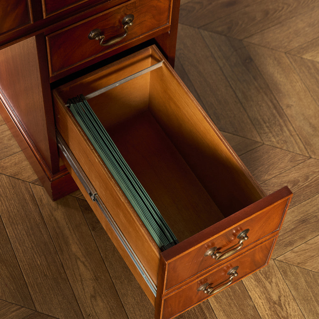 英国 クラシック 両袖 デスク