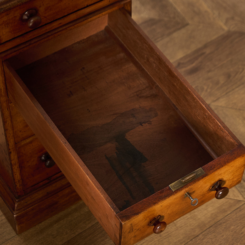 英国 アンティーク 両袖 デスク