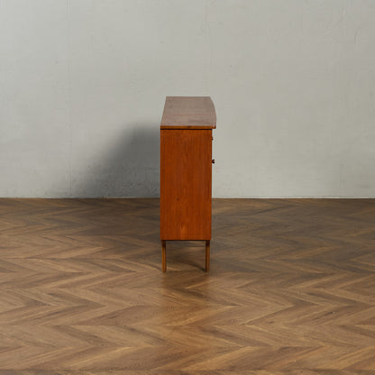 英国 ヴィンテージ ナロー ガラス ブックケース