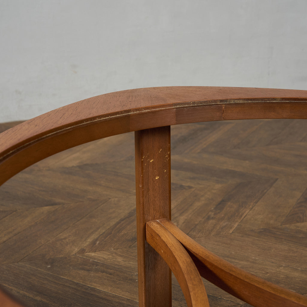 ヴィンテージ トライアングル ガラストップテーブル