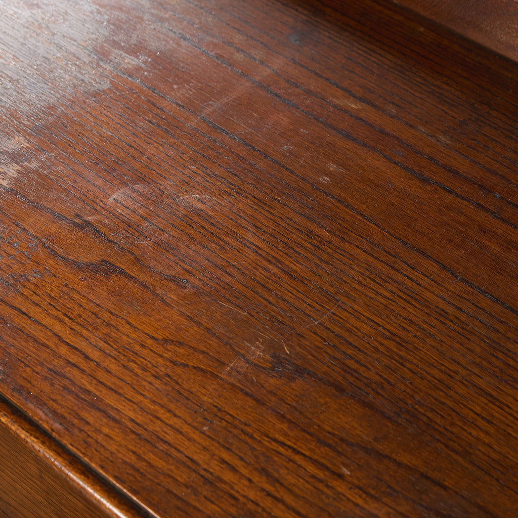 英国 クラシック オーク材 3段チェスト