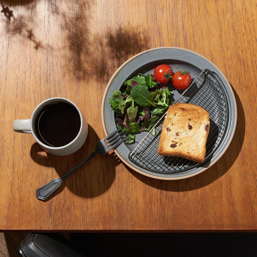 amime プレート 半月 / GRAY 黒酸化網