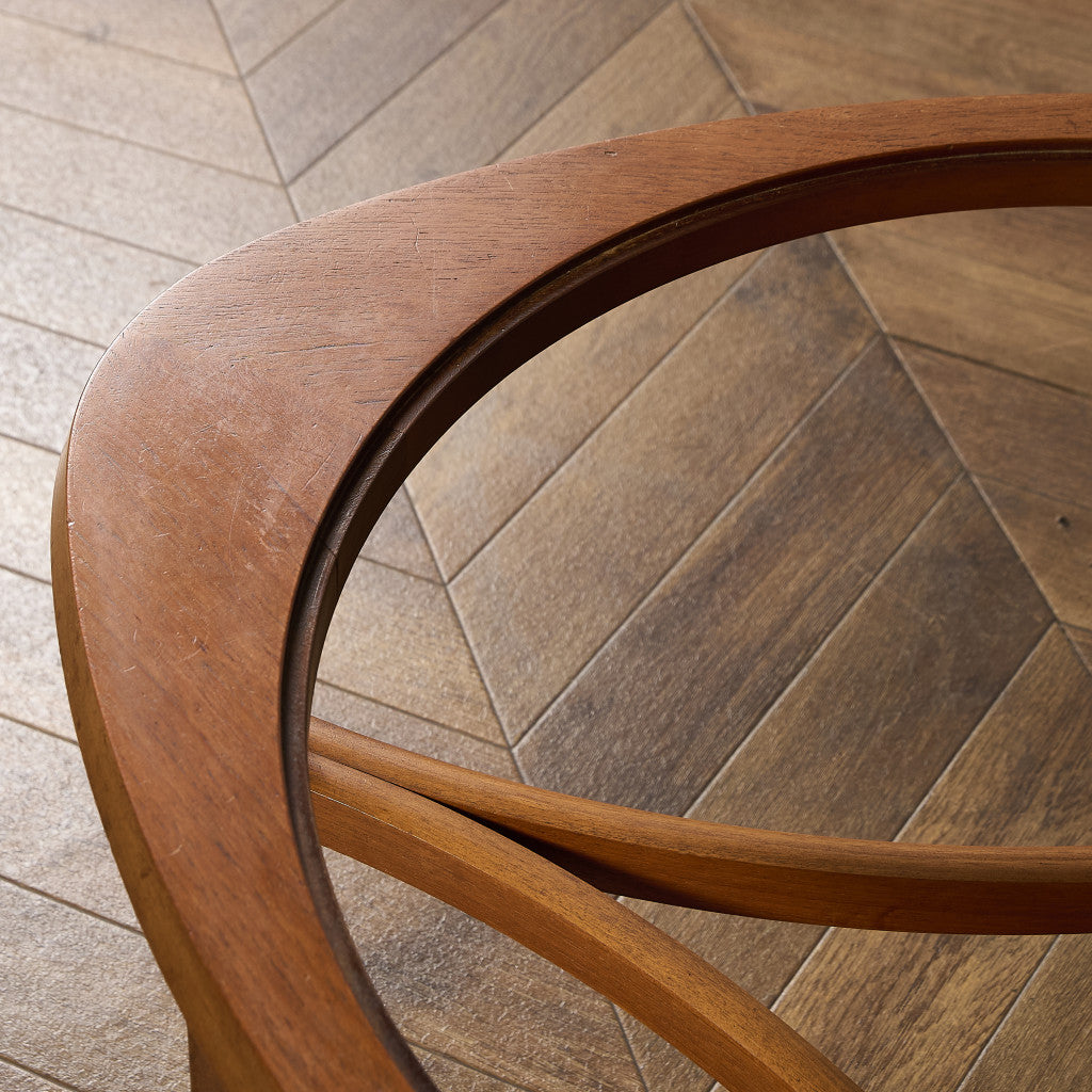 ヴィンテージ トライアングル ガラストップテーブル