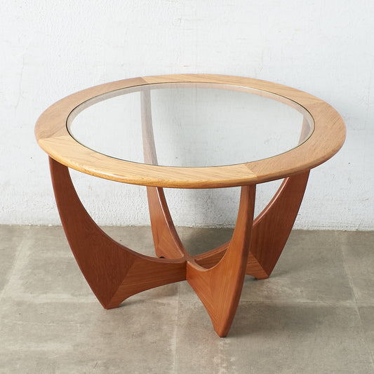 英国ヴィンテージ ガラスコーヒーテーブル