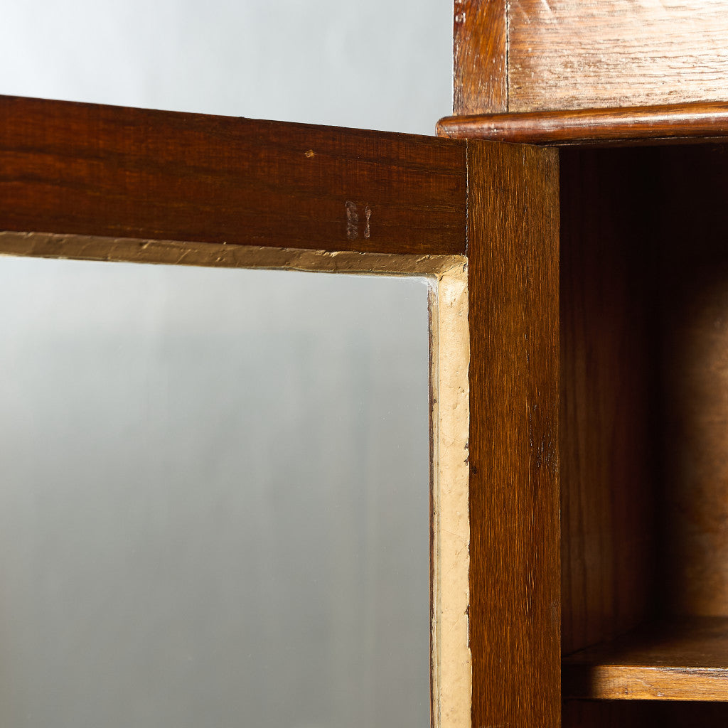 英国 クラシック オーク材 ブックケース 食器棚