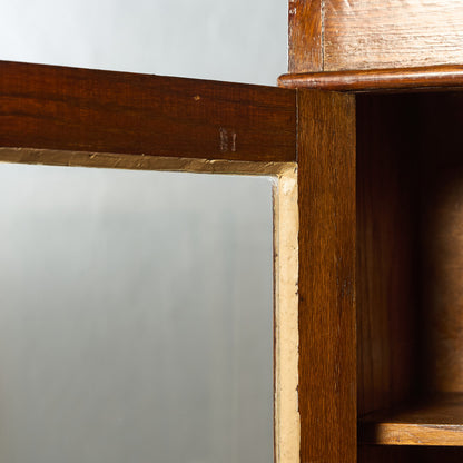 英国 クラシック オーク材 ブックケース 食器棚