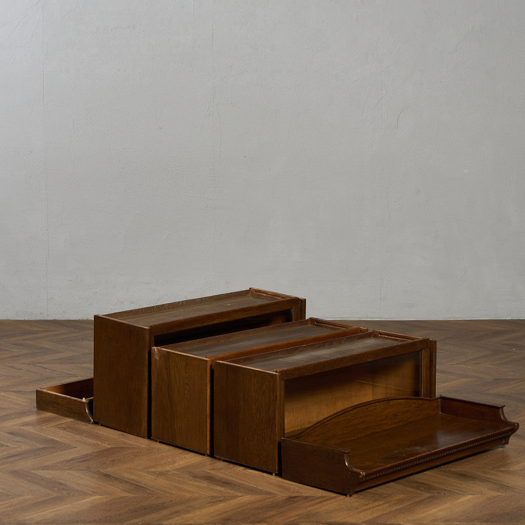 英国 アンティーク 3段 スタッキング ブックケース