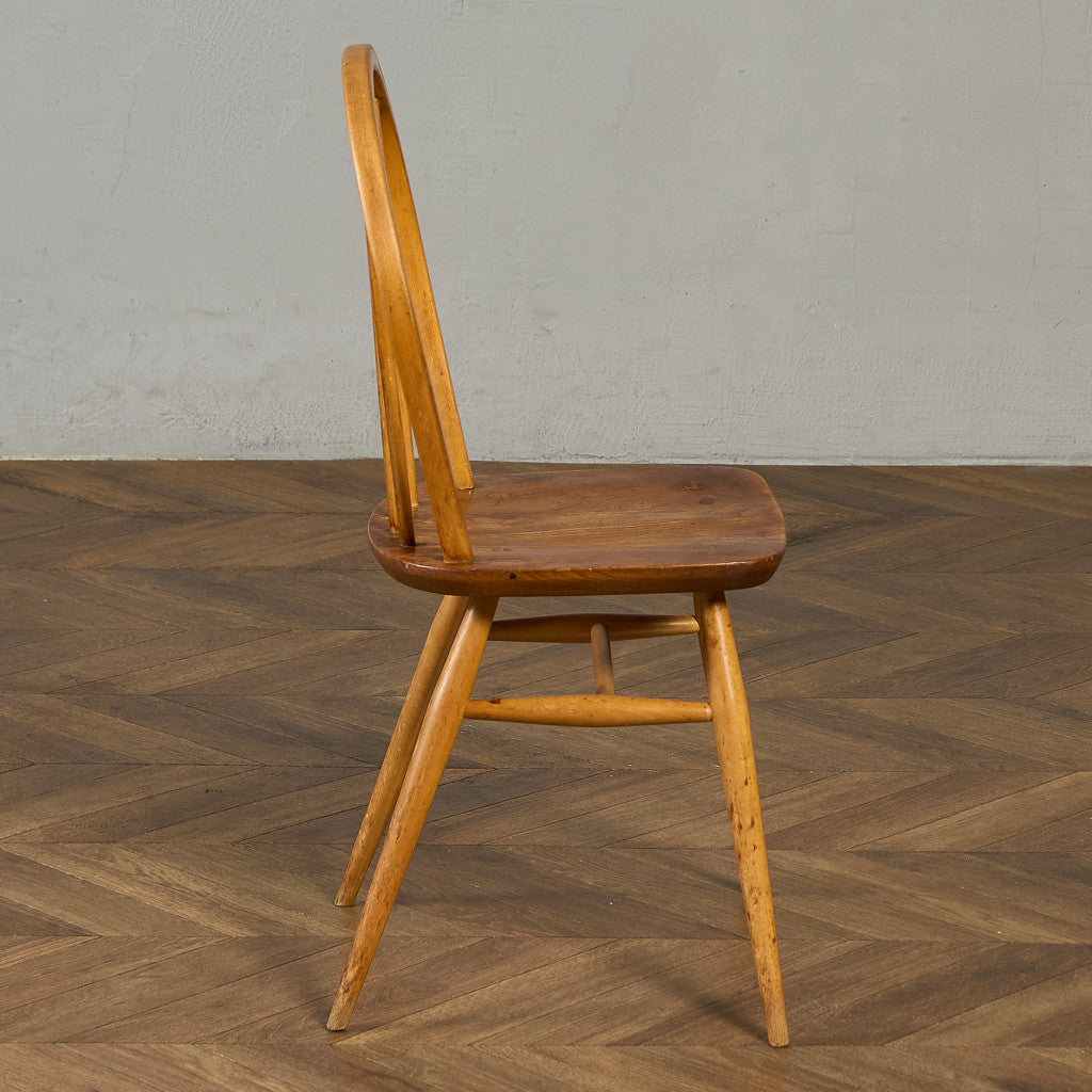 ヴィンテージ 4本 スポーク フープバックチェア ラウンドゴールドラベル