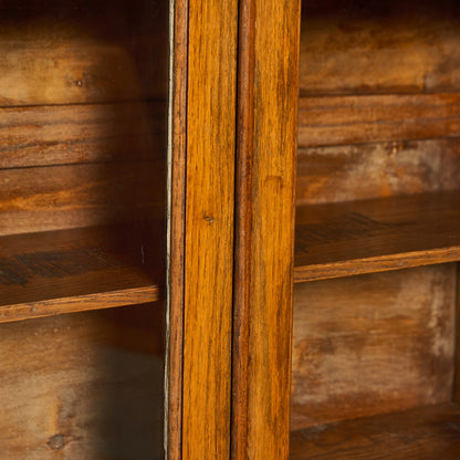 英国 クラシック オーク材 ブックケース 食器棚