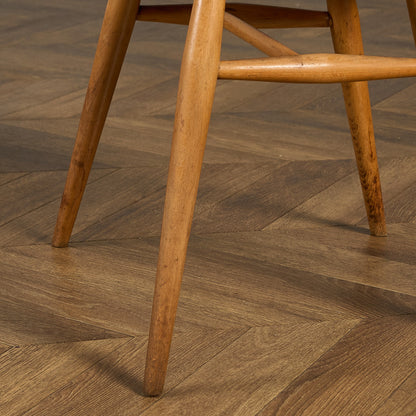 ヴィンテージ 4本 スポーク フープバックチェア ネイビーブルーラベル