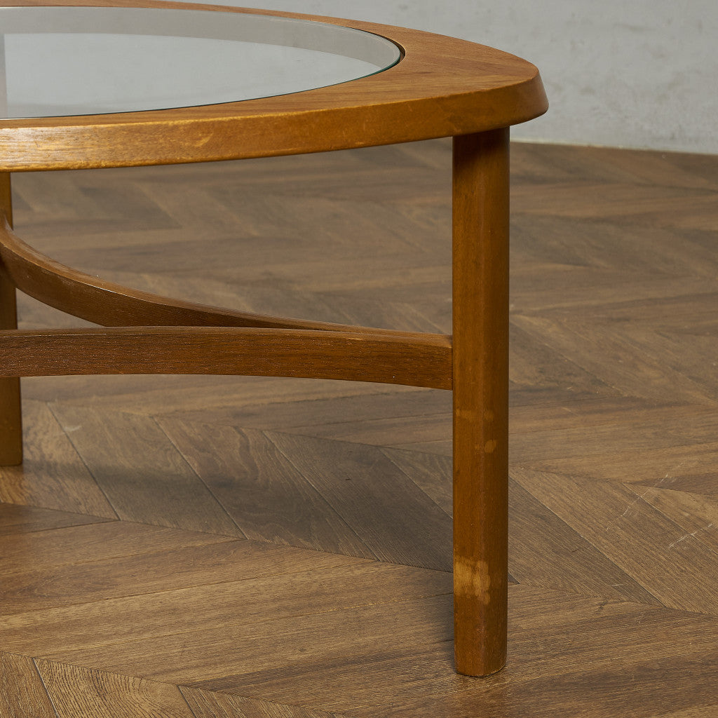 ヴィンテージ トライアングル ガラストップテーブル