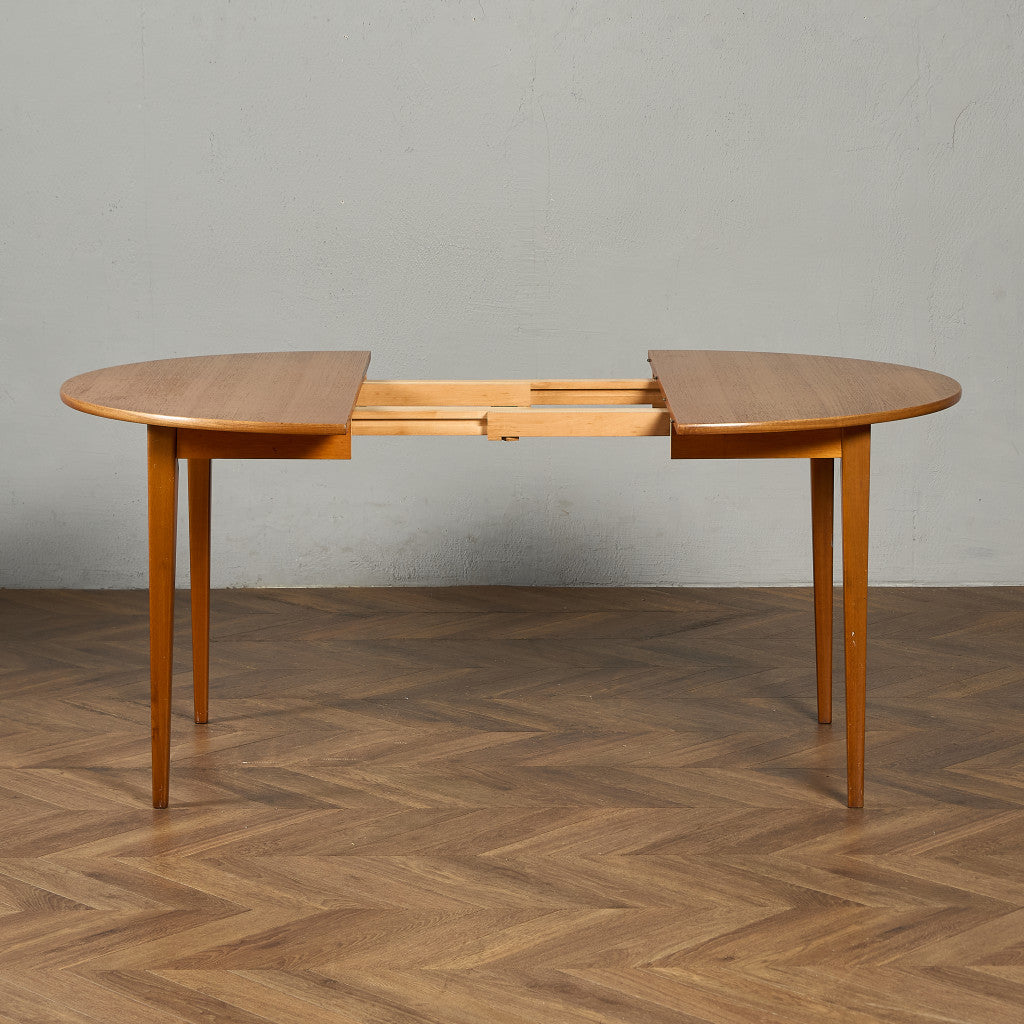 デンマーク エクステンション ラウンド ダイニングテーブル