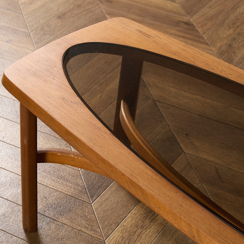 ネイサン Nathan ヴィンテージ スモーク ガラストップ コーヒーテーブル #97348