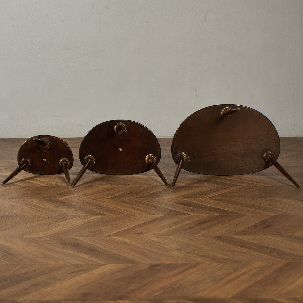 ヴィンテージ ネストテーブル ぺブルテーブル ブルーラベル