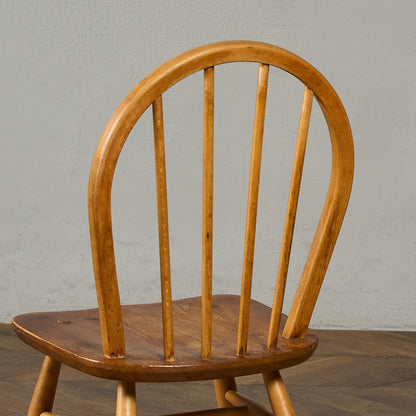 ヴィンテージ 4本 スポーク フープバックチェア ラウンドゴールドラベル