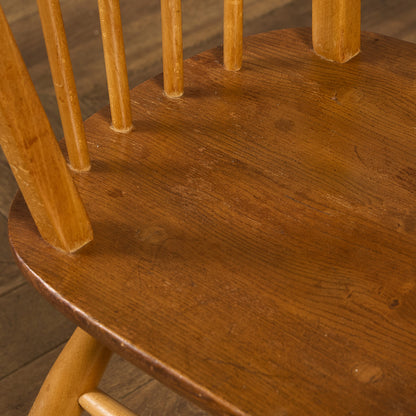 ヴィンテージ 4本 スポーク フープバックチェア ラウンドゴールドラベル