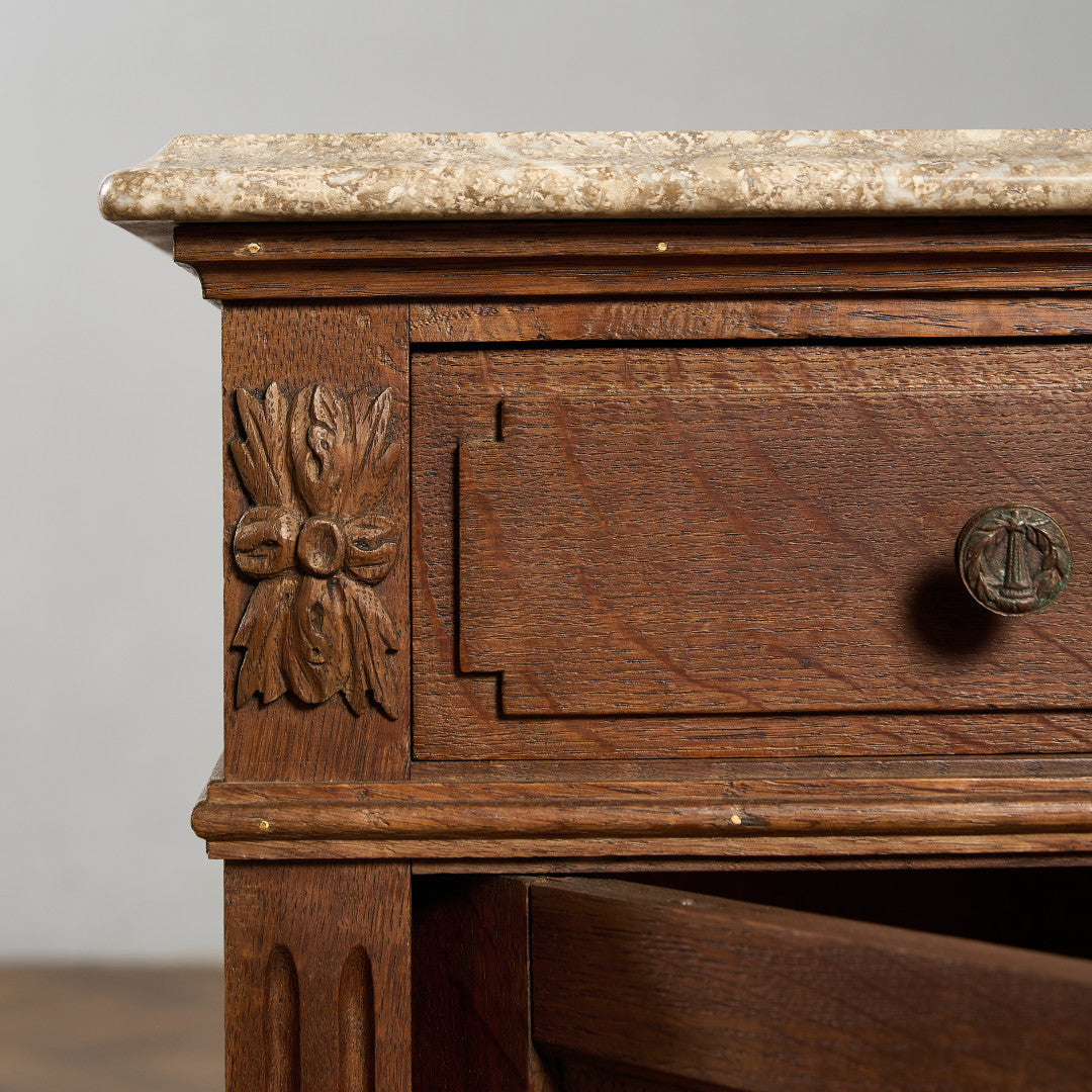 英国 クラシック 大理石 サイドキャビネット #96619