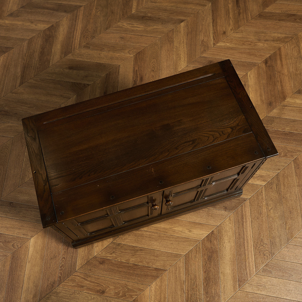 Old Colonial Mural レコード キャビネット  ラウンドゴールドラベル