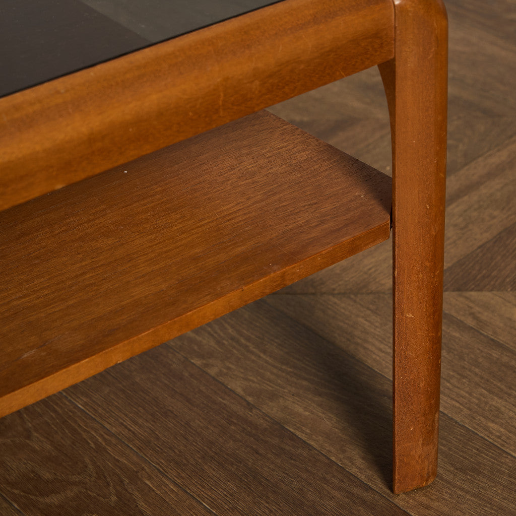 メイヤー myer ヴィンテージ スモーク ガラストップ コーヒーテーブル #91640