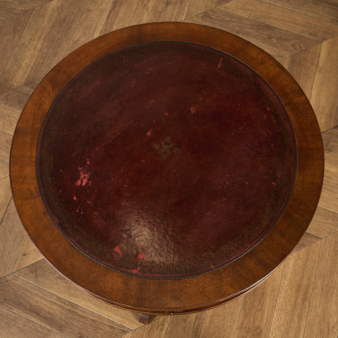 英国 クラシック リージェンシー 様式 ドラムテーブル