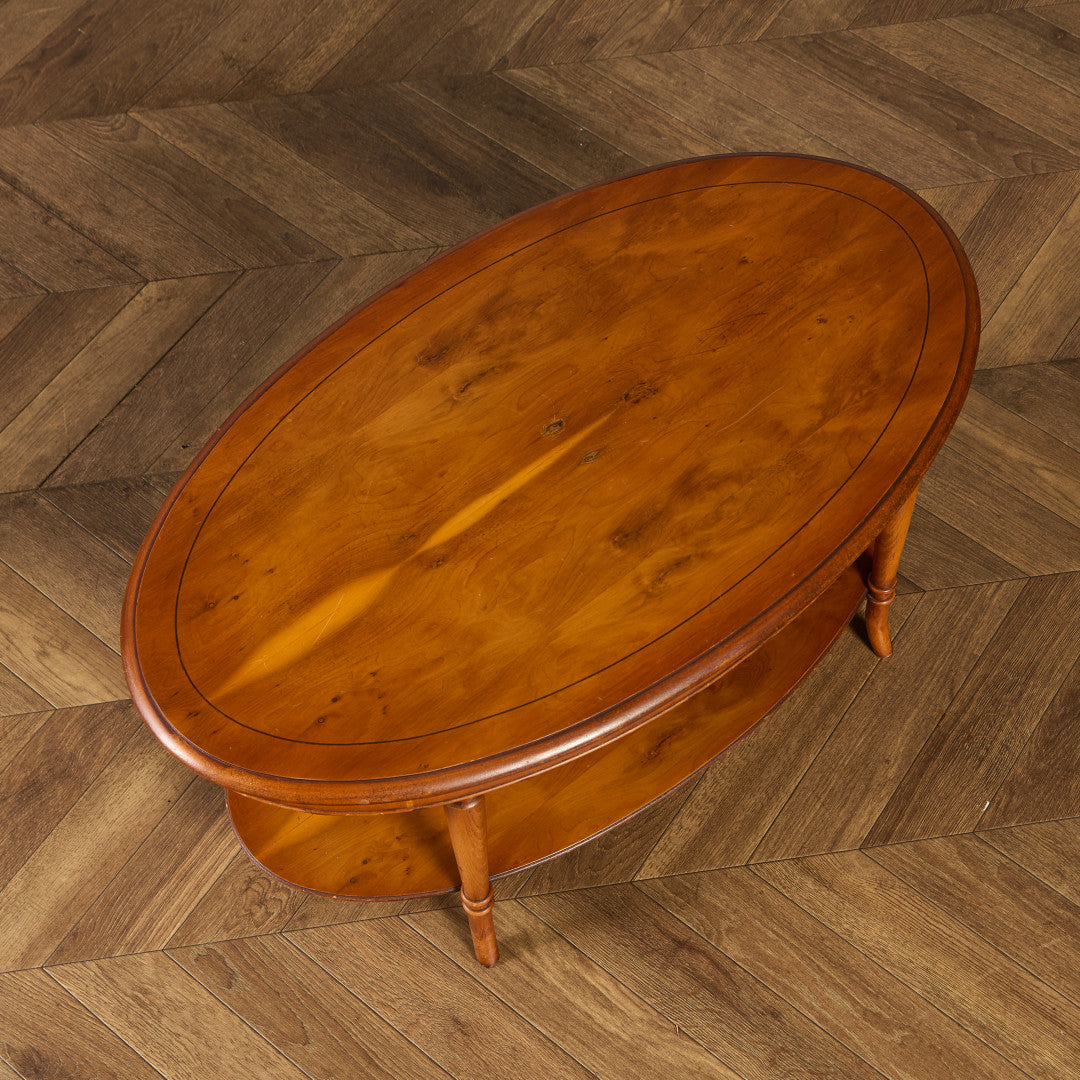 英国 クラシック オーバル センターテーブル コーヒーテーブル #90167