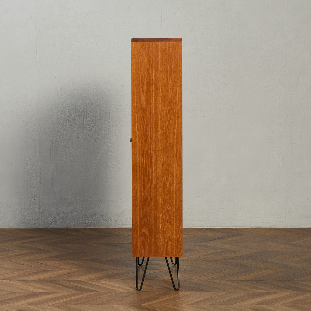 Fresco ガラス ブックケース カスタム アイアン ヘアピンレッグ