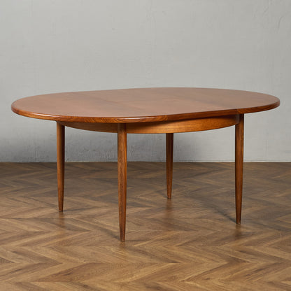 エクステンション ラウンド ダイニングテーブル 天板再塗装済み