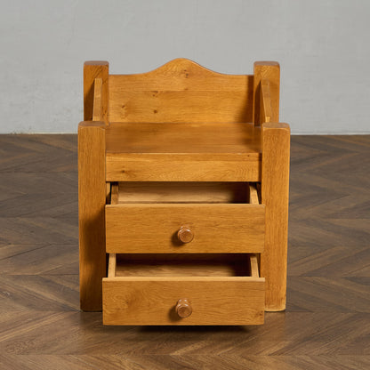 オランダ製 オーク 無垢材 サイドキャビネット