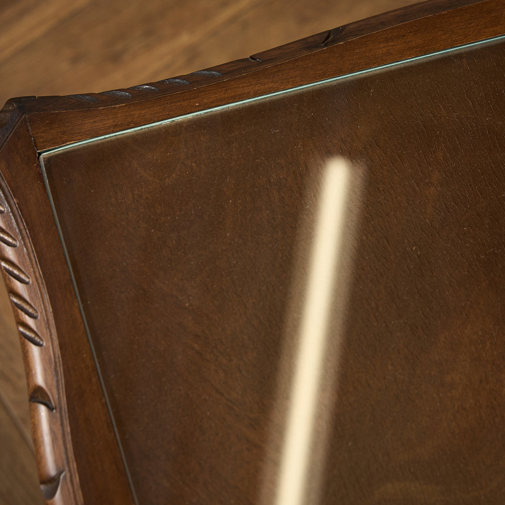 英国 クラシック ガラストップ ネストテーブル