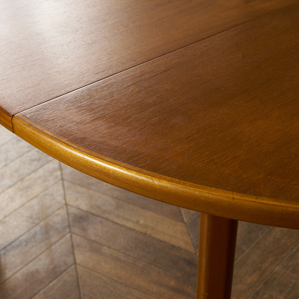 エクステンション ラウンドダイニングテーブル / 天板再塗装済み