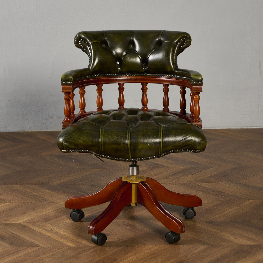 チェスターフィールド キャスターチェア オフィスチェア